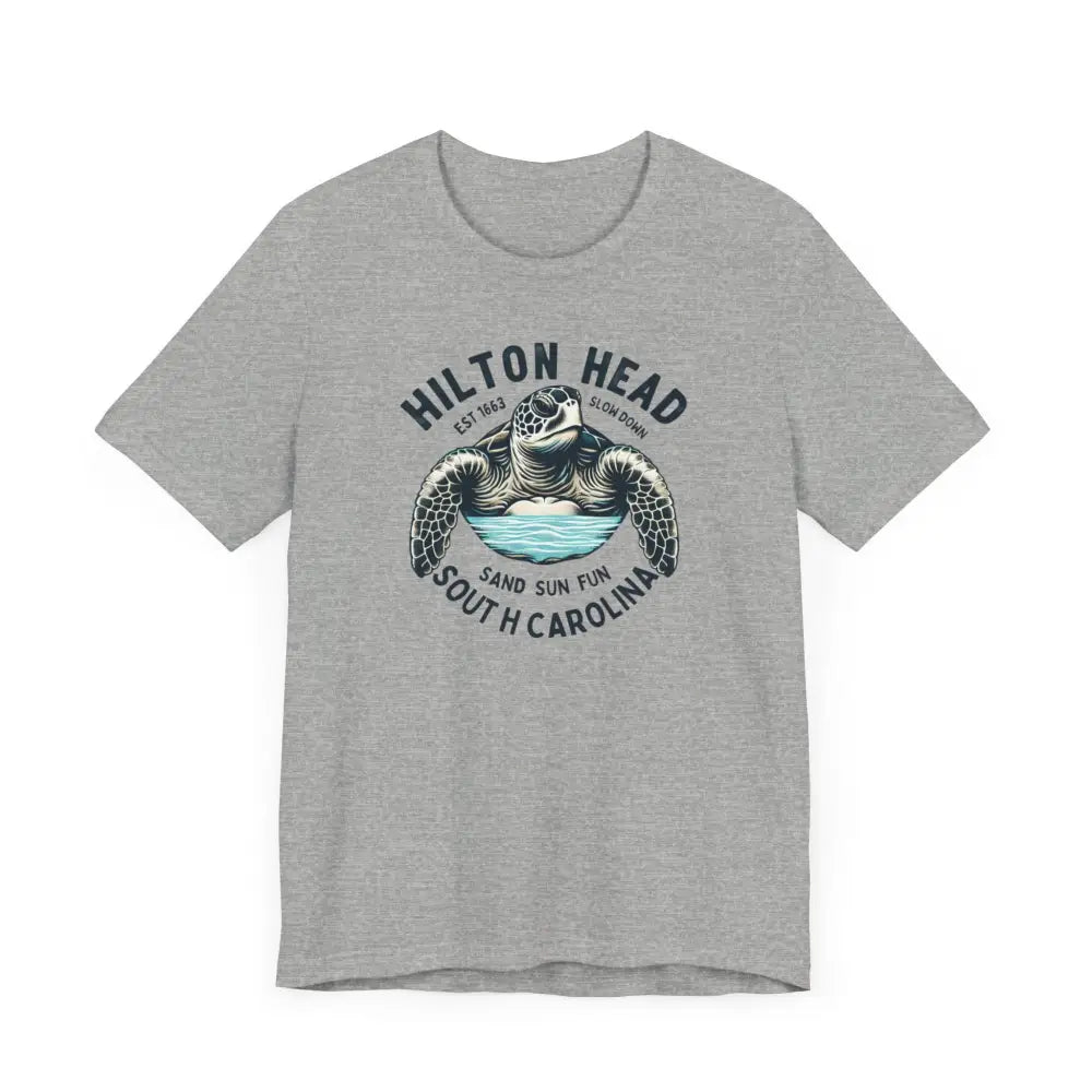 Gray sea turtle graphic tee with beach vibes cotton unisex