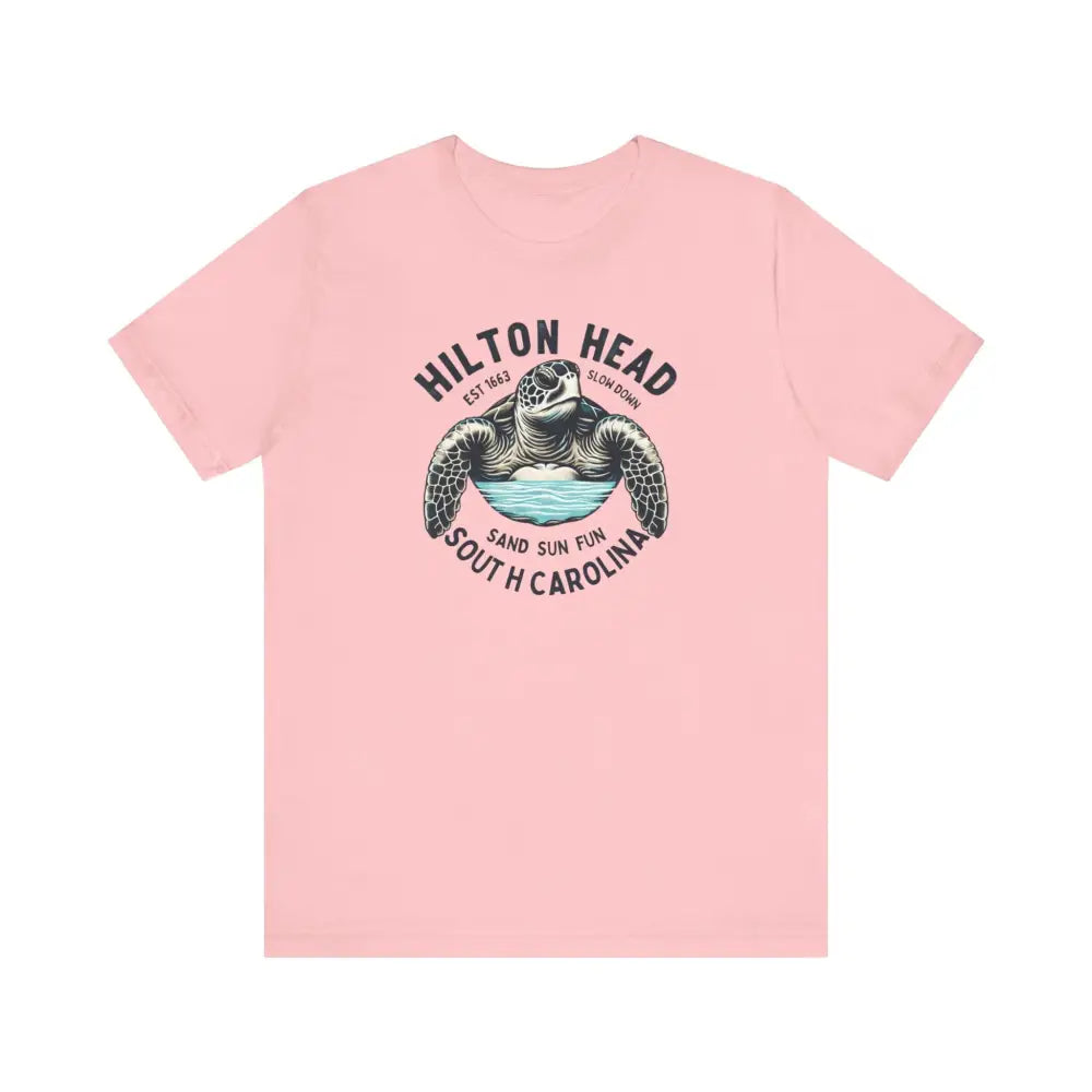 Pink Sea Turtle Beach Vibes Graphic Tee T-Shirt