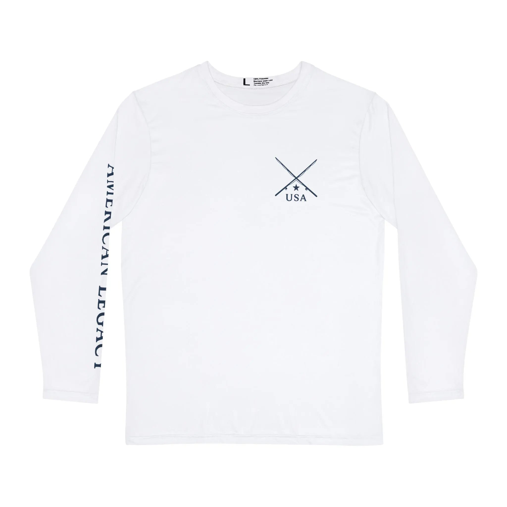 Honor the Chase Marlin Patriotic Long Sleeve Shirt USA Fishing Tee American Legacy Performance Shirt UV Protection - Triniskies