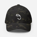Hooked Minimalist Flexfit Hat Featuring Bold Line-Art Fish Logo
