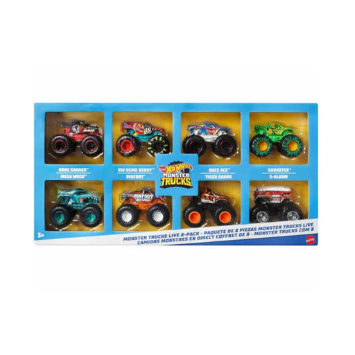 Hot Wheels Hot Wheels Monster Trucks Live 8-Pack, 1:64 Scale Toy Monster Trucks