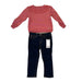 Hudson 2T / Red Hudson Adorable 2-Piece Set - Jeans & Long Sleeve Shirt, Size 2T K32  *