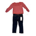 Hudson 2T / Red Hudson Adorable 2-Piece Set - Jeans & Long Sleeve Shirt, Size 2T K32  *