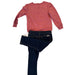 Hudson 2T / Red Hudson Adorable 2-Piece Set - Jeans & Long Sleeve Shirt, Size 2T K32  *