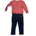 Hudson 2T / Red Hudson Adorable 2-Piece Set - Jeans & Long Sleeve Shirt, Size 2T K32  *