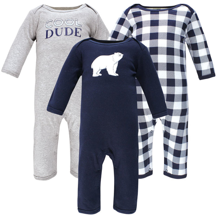 Hudson Baby 24 Months / Blue-Gray-White Hudson Baby Cotton Coveralls, Polar Bear Baby Clothes, 24 Months K30 *