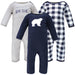 Hudson Baby 24 Months / Blue-Gray-White Hudson Baby Cotton Coveralls, Polar Bear Baby Clothes, 24 Months K30 *