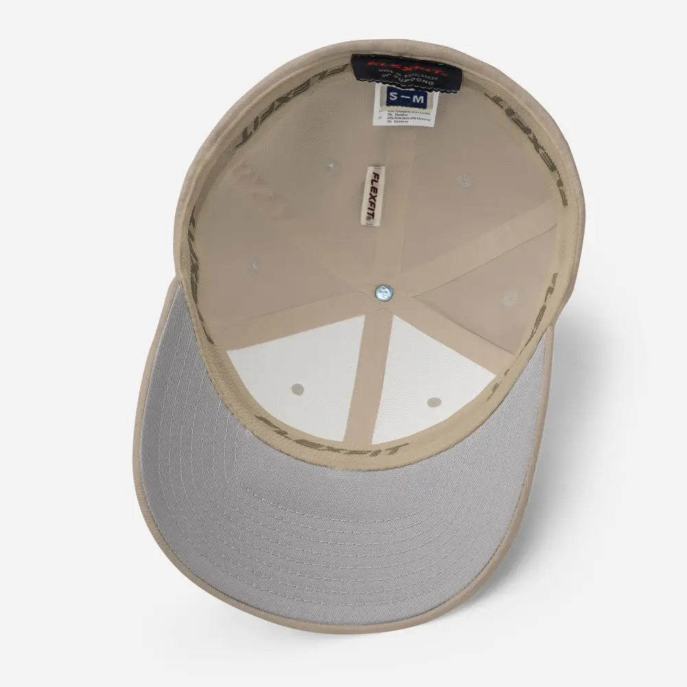 Tan Hyena Wildlife Embroidered Corduroy Cap with Gray Brim