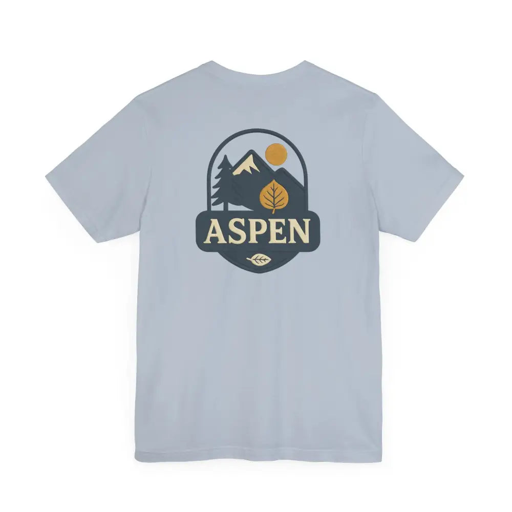 Iconic Aspen Tree light blue short-sleeve Bella+Canvas graphic tee