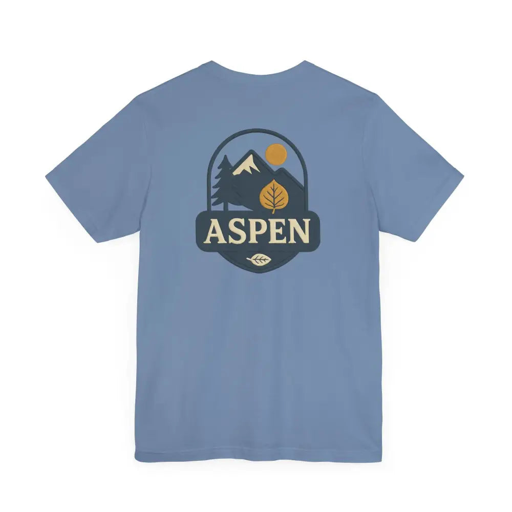 Iconic Aspen Tree Bella+Canvas light blue graphic tee