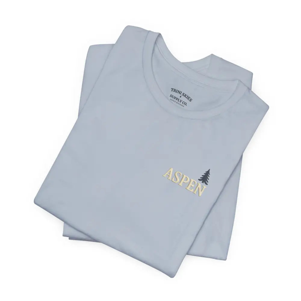 Iconic Aspen Tree Graphic Tee in light blue Bella+Canvas Aspen Division