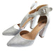 IDIFU 9.5 / Silver IDIFU Women's IN4 Pedazo High Block Heels w Ankle Strap Dress  Shoes US Size 9.5