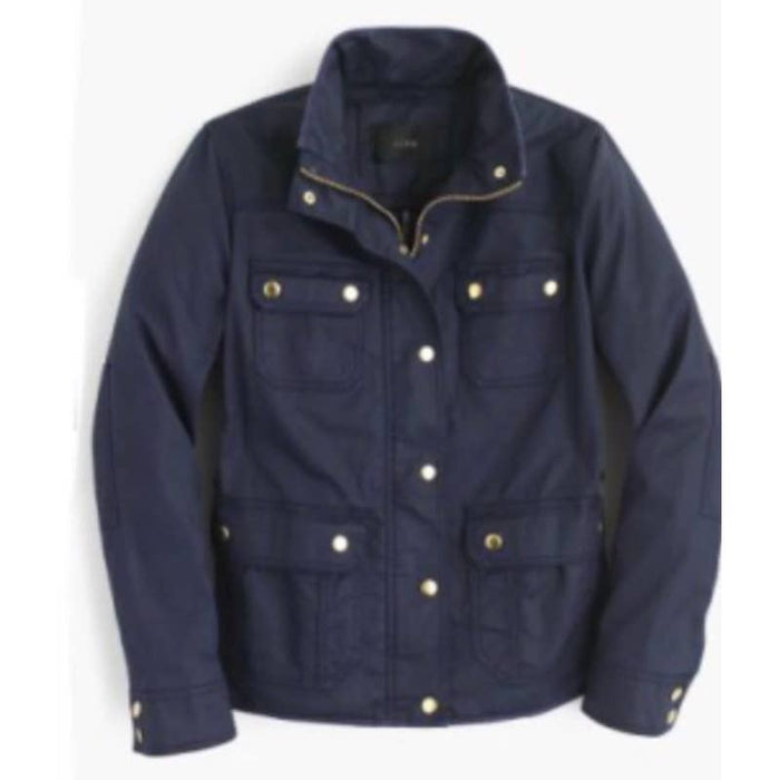 J. by J.Crew J. Crew Blue Gold Button Utility Boyfriend Jacket WC18 SZ Small