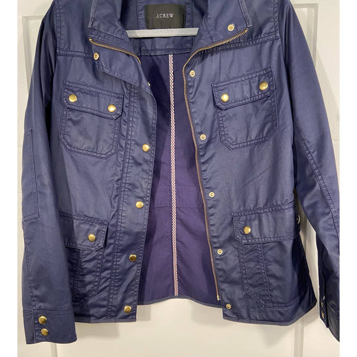 J. by J.Crew J. Crew Blue Gold Button Utility Boyfriend Jacket WC18 SZ Small