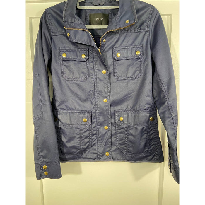 J. by J.Crew J. Crew Blue Gold Button Utility Boyfriend Jacket WC18 SZ Small