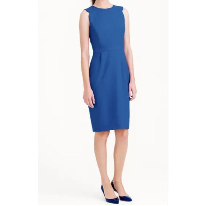 J.Crew 4 / Blue J.Crew Wool Office Dress - Classy Fitted Silhouette Size 4 * MSRP $198 WD10