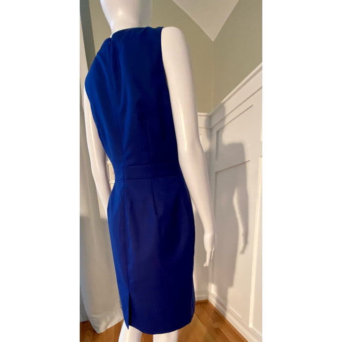 J.Crew 4 / Blue J.Crew Wool Office Dress - Classy Fitted Silhouette Size 4 * MSRP $198 WD10