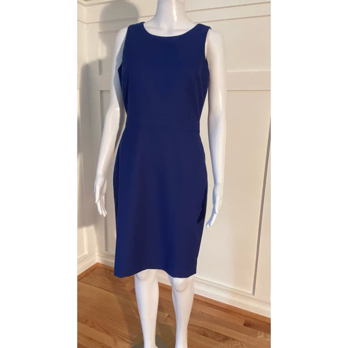 J.Crew 4 / Blue J.Crew Wool Office Dress - Classy Fitted Silhouette Size 4 * MSRP $198 WD10