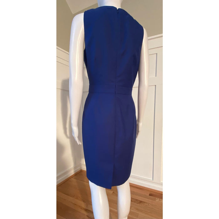 J.Crew 4 / Blue J.Crew Wool Office Dress - Classy Fitted Silhouette Size 4 * MSRP $198 WD10