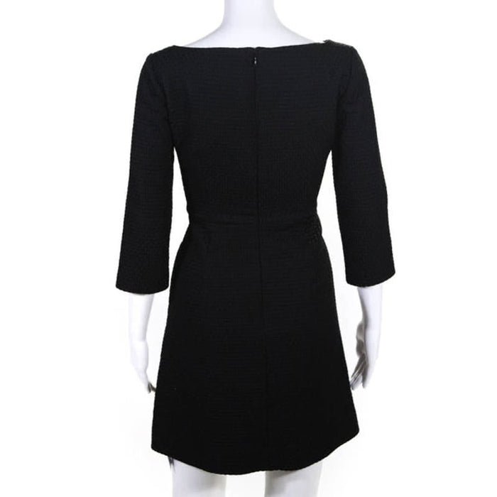 J.Crew Black / 4P J.CREW Women's Black Sheath Dress - Elegant Back Zip 3/4 Sleeve - Size 4P* 1325