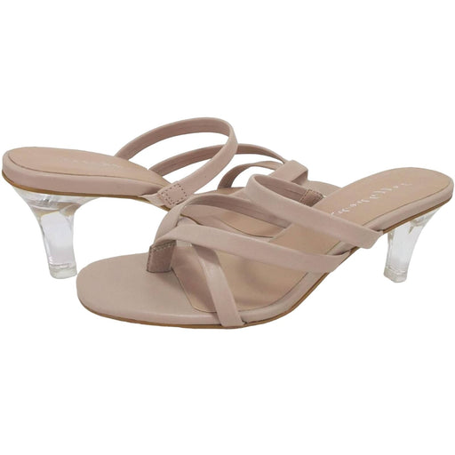 Jelly pop 8 / Natural "Jellypop Party Open Toe High Heel Sandals - Size 8, Chic and Comfortable"