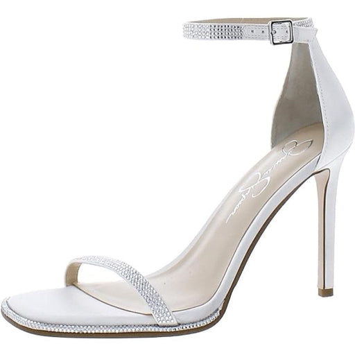 Jessica Simpson Clear / 6 Jessica Simpson Women's Bridal Ostey Ankle-Strap Dress Sandals SZ 6 M - Elegant Heels $89