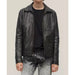 John Varvatos John Varvatos Men's Degraw Sheep Skin Leather Blouson Jacket Black 44 US NWT