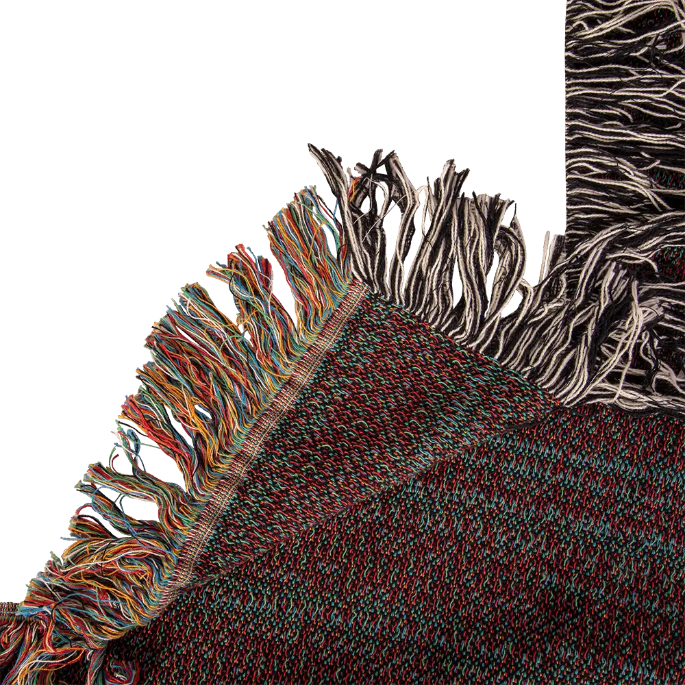 Joshua Tree woven cotton blanket in desert landscape throw design