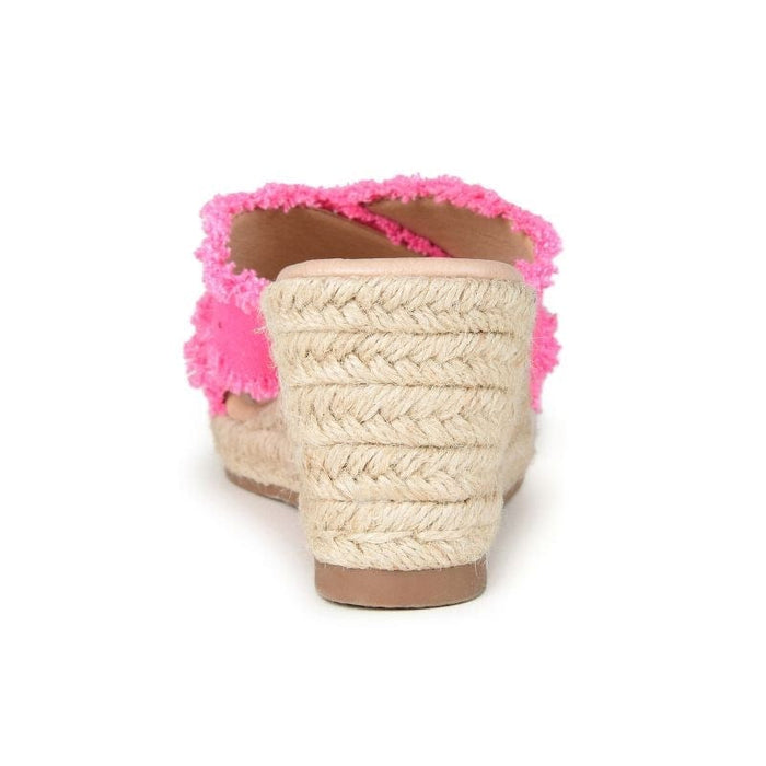 Journee Pink / 8 Journee Collection Women's Shanni Tru Comfort Wedge Heel Espadrille Sandals SZ 8