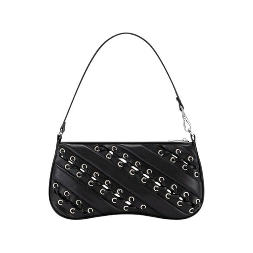 JW PEI Bags JW PEI Women's Black Studded Shoulder Bag with Eyelet Detailing