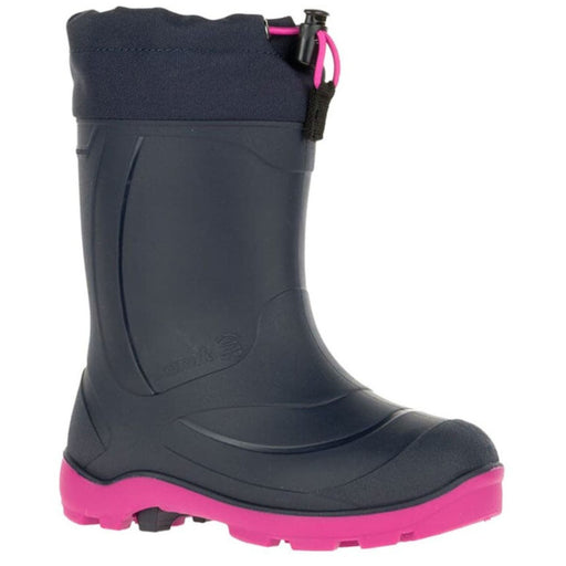 Kamik 4M / Black/Pink / Rubber Kamik Girl's Snobuster1 Snow Boot, Navy/Magenta, 4 M US Big Kid - Kids Shoes