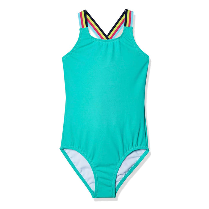 Kanu Surf 14 / green Kanu Surf Girls' Maggie UPF 50+ Sporty One Piece Swimsuit - Size 14 *k328