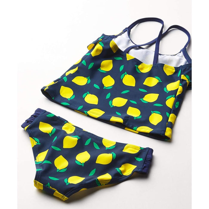 Kanu Surf 4 / multi Kanu Surf Girls' Charlotte Flounce Tankini Swimsuit Sz 4T Lemon Pattern * k321