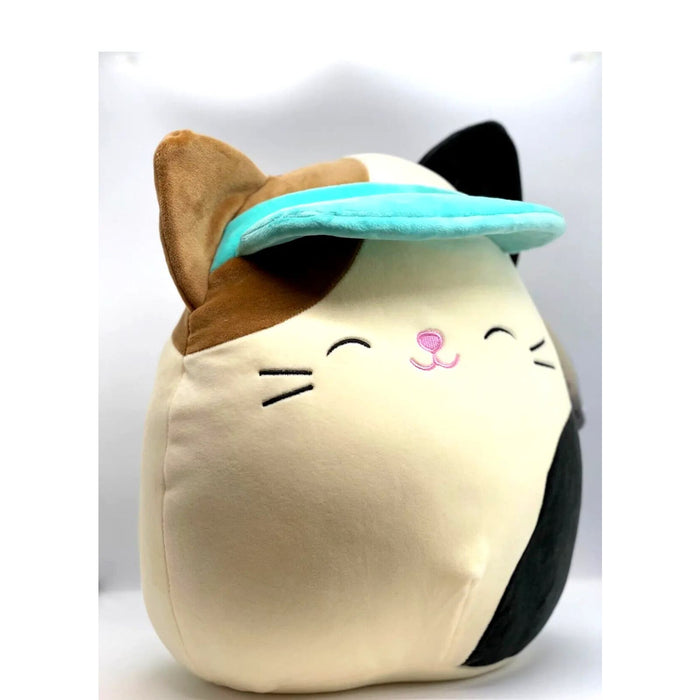 Kellytoy Squishmallows Kellytoy Cam the Calico Cat with Visor 11 inch NWT