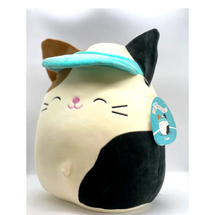 Kellytoy Squishmallows Kellytoy Cam the Calico Cat with Visor 11 inch NWT