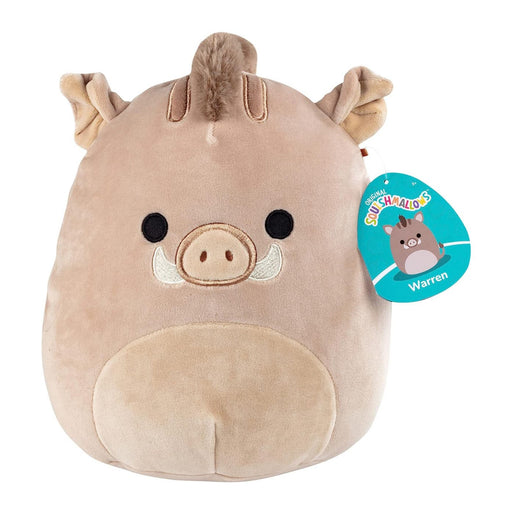 Kellytoy Squishmallows Warren The Warthog 8" Plush Soft Tan Toy Wild Boar Wildlife Squad