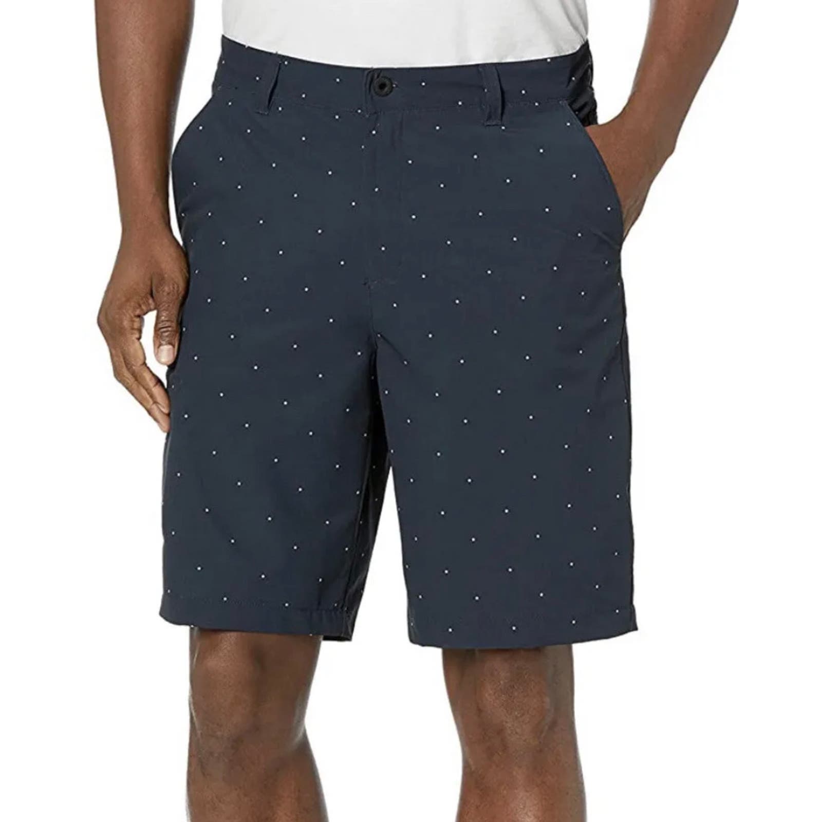 Kenneth Cole Men's Star Print Tech Cargo Shorts - Navy, Size 38 * MS33 - Triniskies