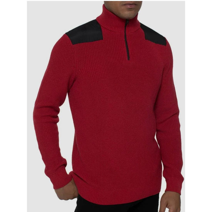 Kenneth Cole Small / Red Kenneth Cole Men's Red Quarter-Zip Mock-Neck Pullover Sweater *Size S men’s 403