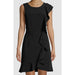 Kensie 14 / Black Kensie Women's Sleeveless Ruffle Detail Dress Size 14* Black A-Line Dress WD48