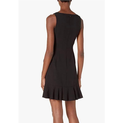 Kensie 14 / Black Kensie Women's Sleeveless Ruffle Detail Dress Size 14* Black A-Line Dress WD48