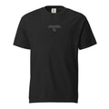 Black short-sleeved tee with bold koi design yin yang graphic