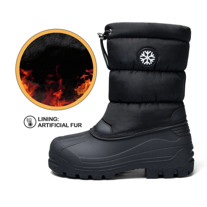 Komforme 6 / Black / Rubber KOMFORME Men's Snow Boots, Water Resistant, Size 6 - MSRP $59.99