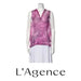 L’AGENCE 4 / pink L’AGENCE Pink Snake Print Silk Blouse - Size 4 - Lightweight Elegance * wom202