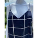 L’AGENCE XS / Navy L'AGENCE Jane Windowpane Silk Camisole Top - Navy/White - Size XS* WOM203