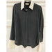 L&L Studio L'AGENCE Mia Silk Fold Over Blouse * Black/Ivory, Size XS MSRP $491 WOM807