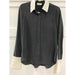 L&L Studio L'AGENCE Mia Silk Fold Over Blouse * Black/Ivory, Size XS MSRP $491 WOM807