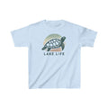 Lake Life Turtle Kids Heavy Cotton Graphic Tee in light blue