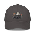 Trini Skies mushy embroidered organic cotton dad hat with frog and mushrooms