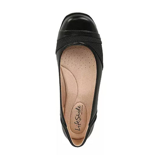 Life Stride 8.5 / Black / Leather "LifeStride Women's Dig Ballet Flat, Black Kylie/Rattle, Size 8.5W" MSRP $59