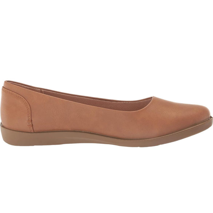 Life Stride 8W / tan LifeStride Women's Nonchalant Ballet Flat Size 8W Comfy Slip On Shoes MSRP $70